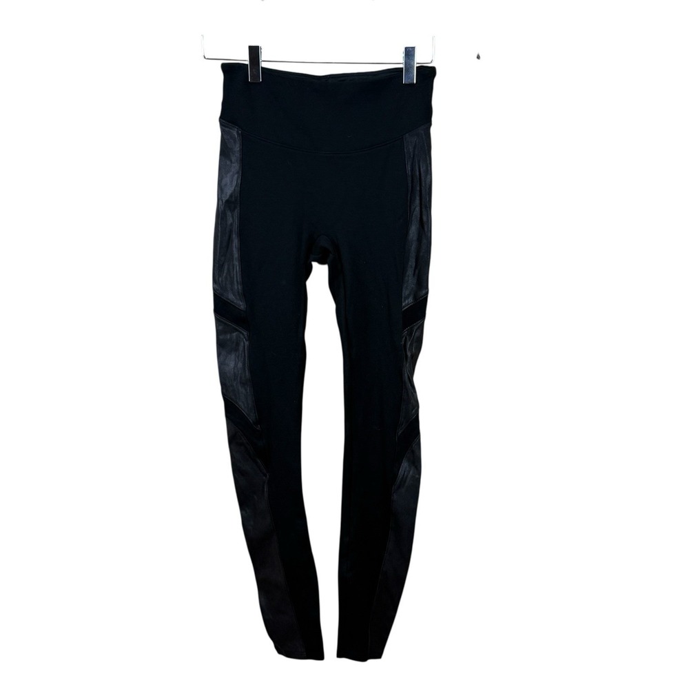 Spanx Moto Ponte Leggings Womens Very Black Pull On Stretch Casual FL2115 XS